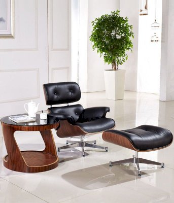 Кресло eames lounge с оттоманкой